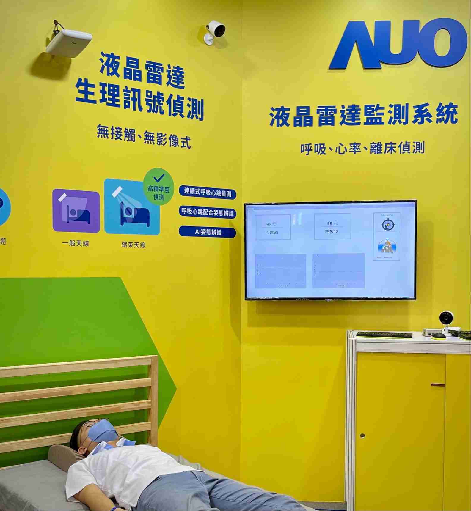 2468BET颐康「无接触生理监测雷达」，，免除传统线路与贴片束缚，，精准侦测呼吸、、、心跳等重要生理讯号