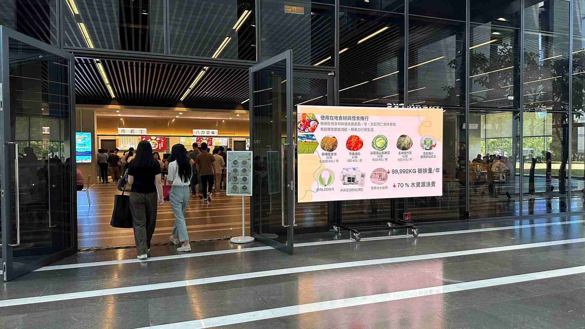  2468BET从日常办公环境出发，，于总部大楼员工餐厅推广低碳饮食、、、、发起减碳挑战等，，，由内而外引导员工反思及改变个人日常行为，，，将公司转型成推动永续发展的重要场域