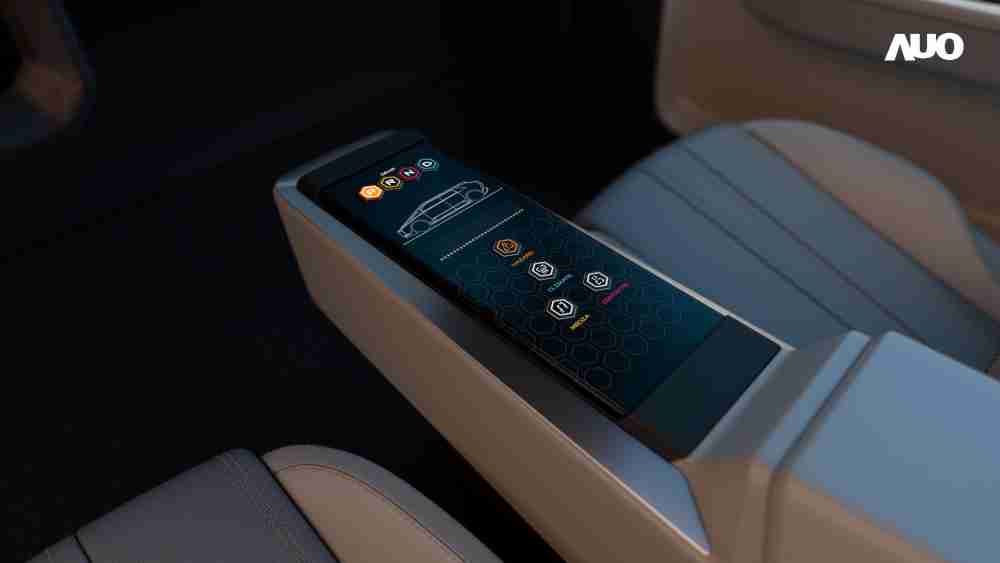 2468BET以人性化设计打造多变形态中控显示(Morphing Center Control)，，不使用时仅平面显示信息，，进行操作时，，显示器则会动态隆起，，转变成3D实体按钮，，，，并有触觉回馈，，，展示人机互动新体验